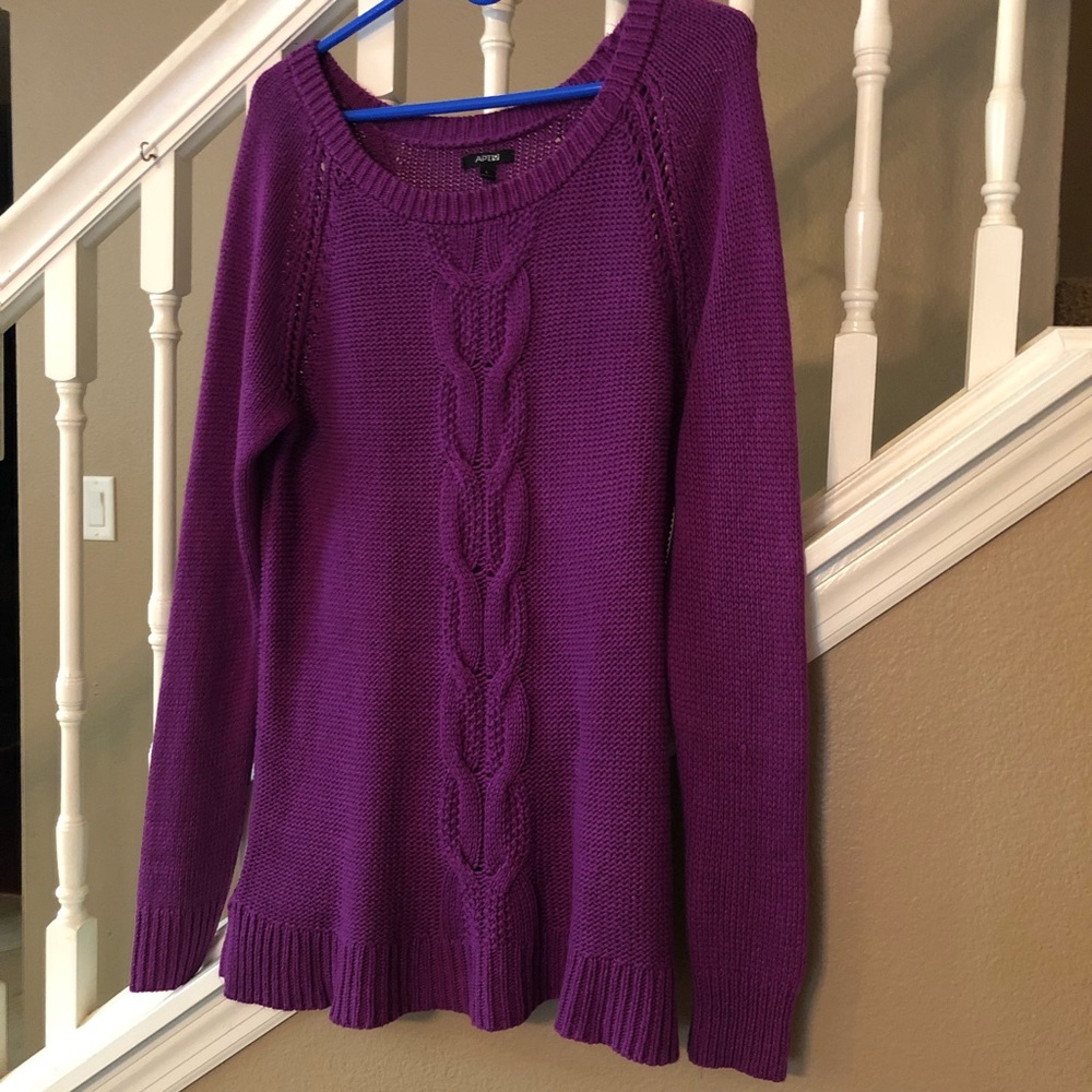 Apt. 9 Acrylic Cable Knit Sweater - Large